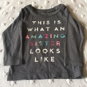 8/15 Long sleeve grey sister top